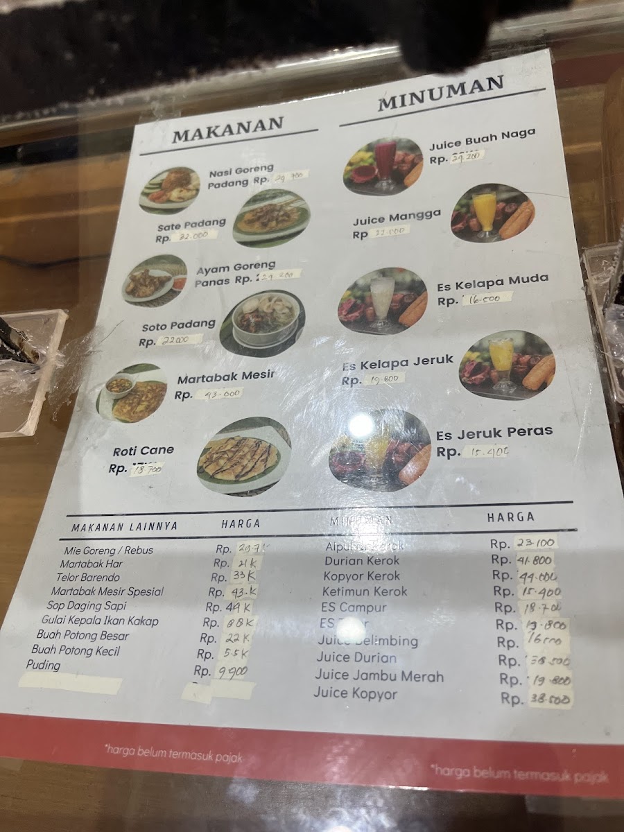 Menu Rumah Makan Padang Sederhana-10