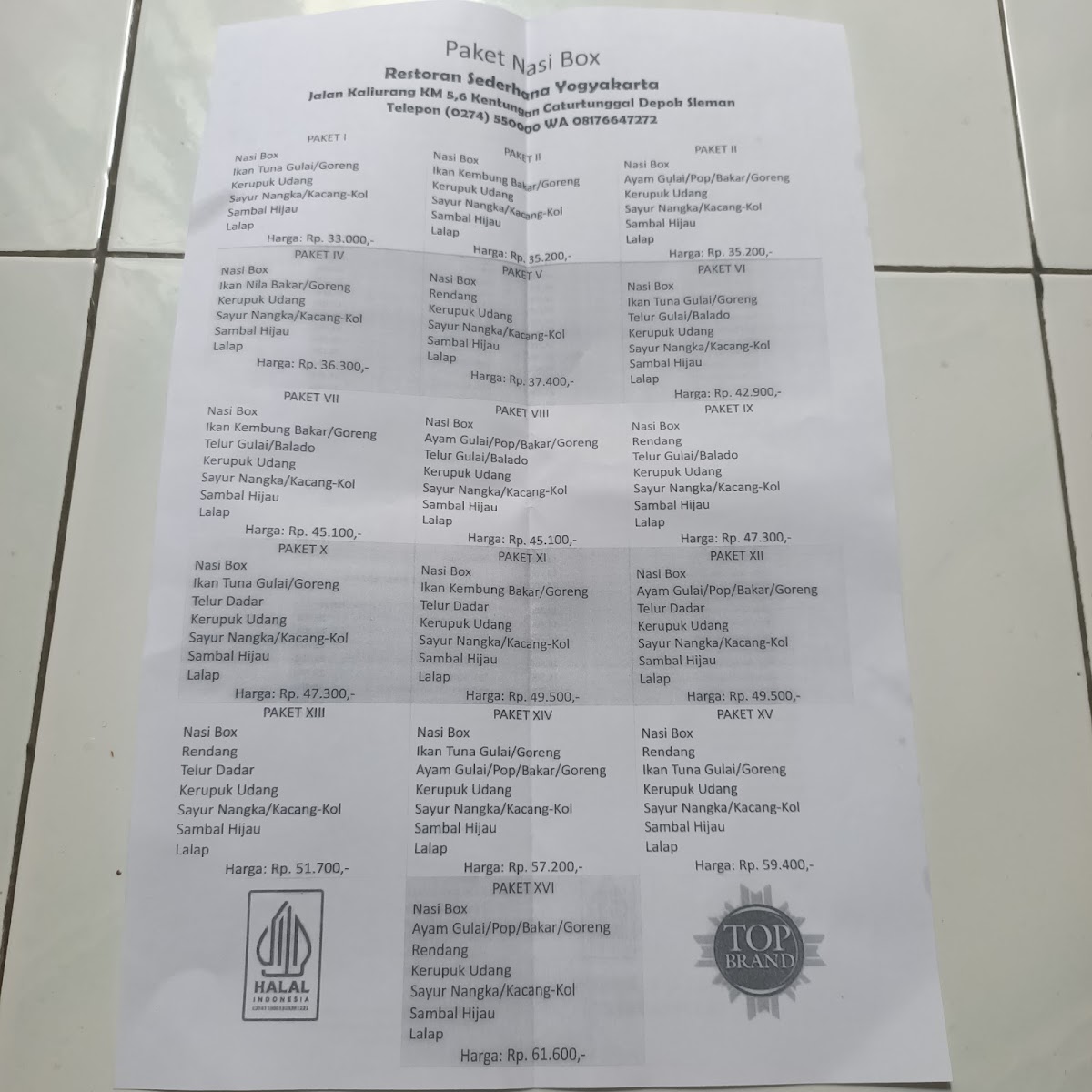 Menu Rumah Makan Padang Sederhana-6